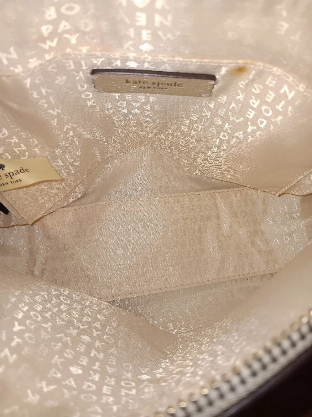 Kate Spade Silver Leather Shouldee Bag